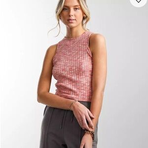 NWT Fitz+Eddi Ribbed Tank Top in Coral